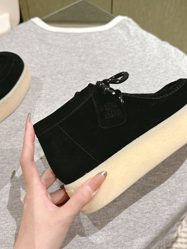 Miu Ankle Boots Black Suede