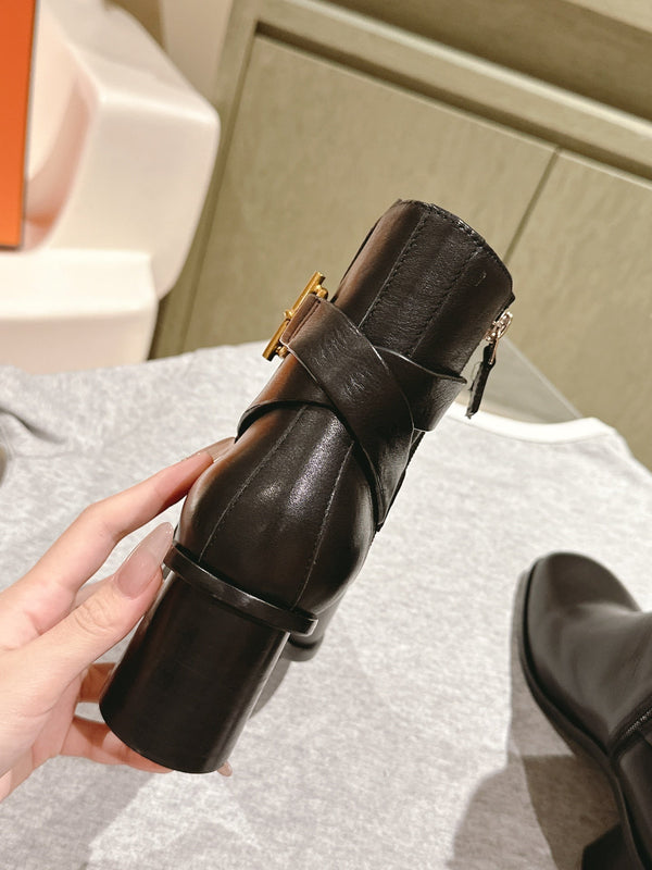 HM Jill Ankle Boot 65mm Black Calfskin  974681