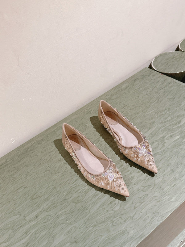 RC 25 Diamond Flat Sole Pink Nude Custom Lace 268058