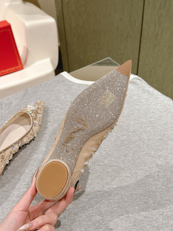 RC 25 Diamond Flat Sole Pink Nude Custom Lace 268058