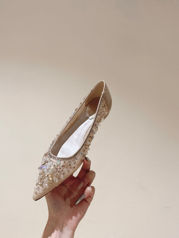 RC 25 Diamond Flat Sole Pink Nude Custom Lace 268058