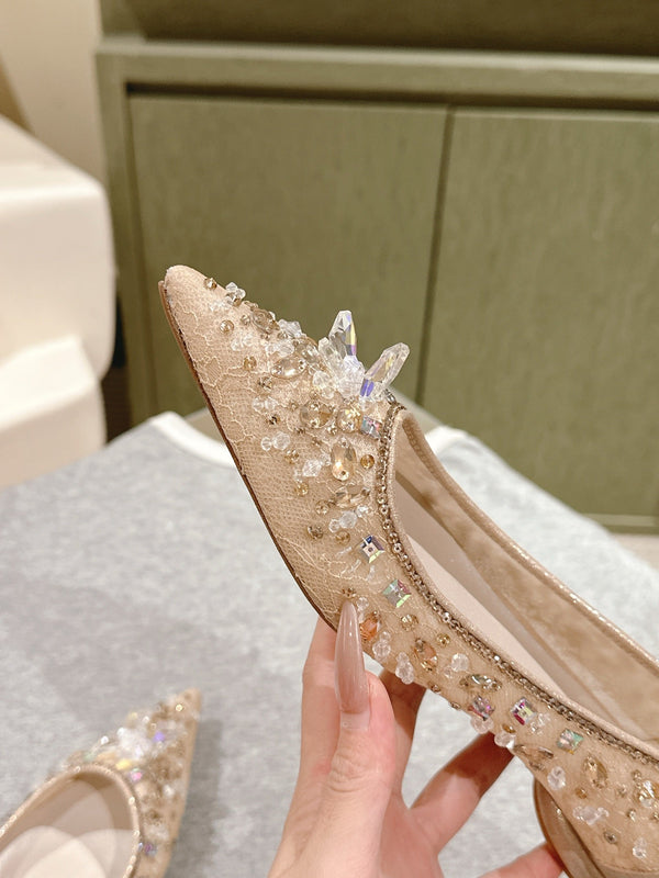 RC 25 Diamond Flat Sole Pink Nude Custom Lace 268058