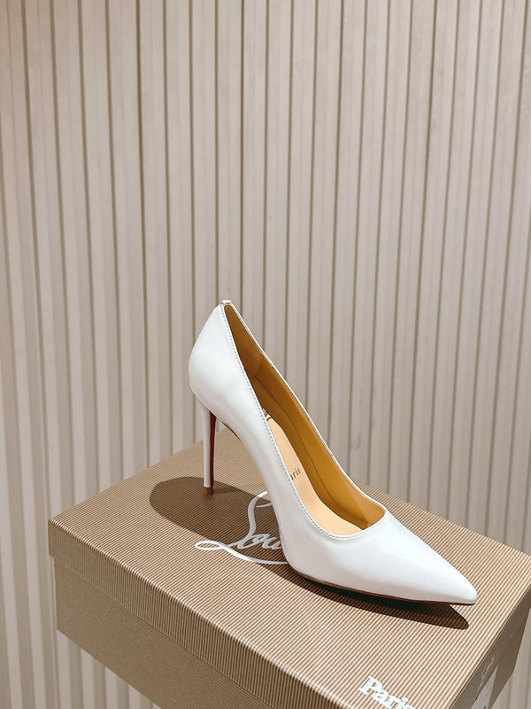 CL 25s So Kate Pumps 95mm White Patent Leather 446678