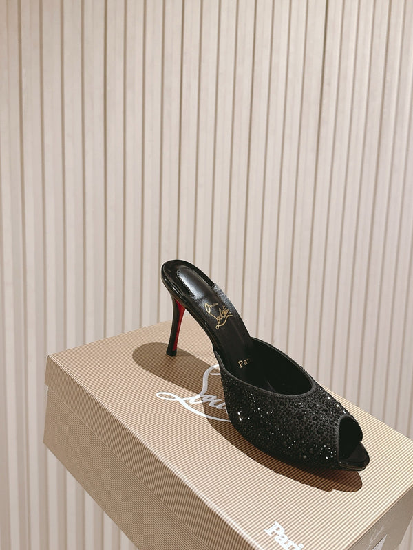 CL 25 Mules Black Imported Original Special 346328