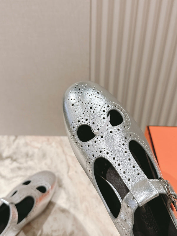 HM 25 Marry Jane Slingback Grey Cowhide 346240