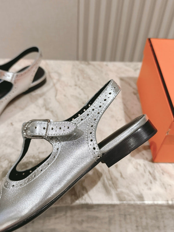 HM 25 Marry Jane Slingback Grey Cowhide 346240