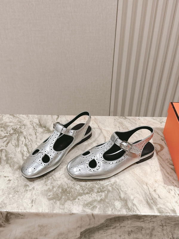 HM 25 Marry Jane Slingback Grey Cowhide 346240