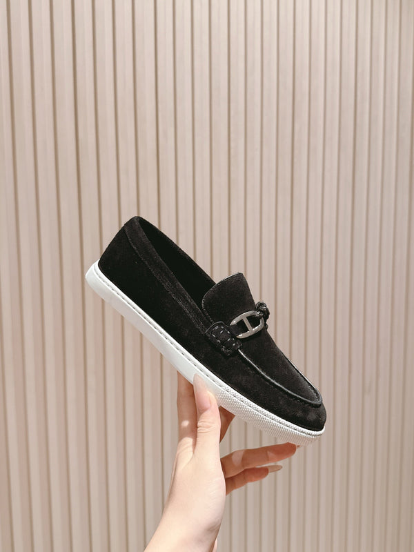 HM 25s Ignacio Loafer Black Suede Rubber 445348