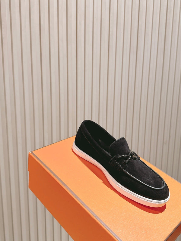 HM 25s Ignacio Loafer Black Suede Rubber 445348