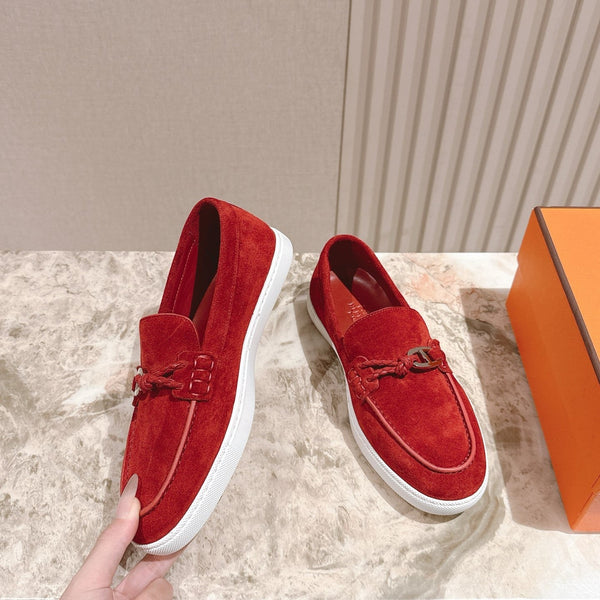 HM 25s Ignacio Loafer Red Suede Rubber 445351