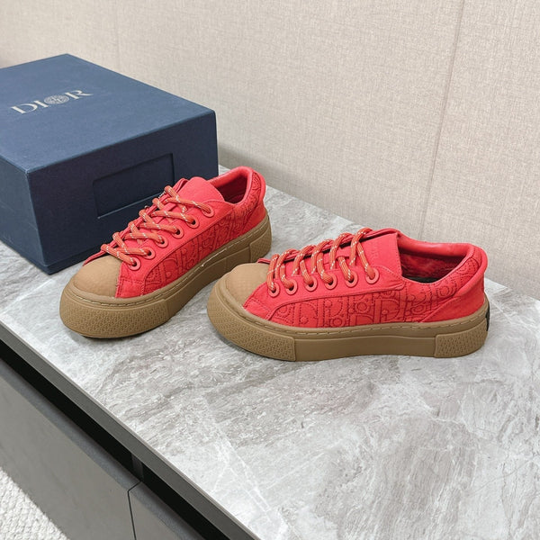 CD And Stone Island B33 Sneaker – Limited And Numbered Edition Coral Red Canvas