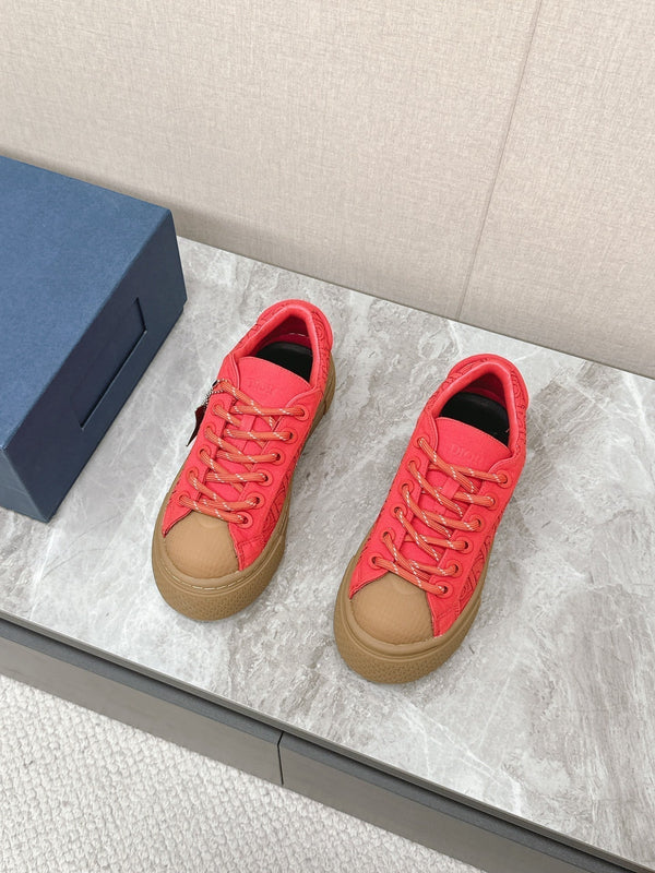 CD And Stone Island B33 Sneaker – Limited And Numbered Edition Coral Red Canvas