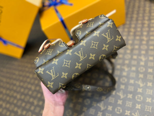 escursione 21 tela monogramma pelle di vitello beige