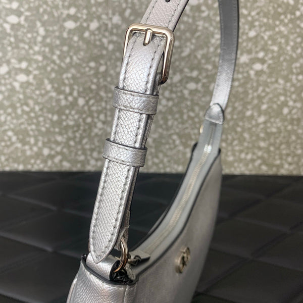 VA GARAVANI VLOGO mini HOBO bag sliver calfskin 566881