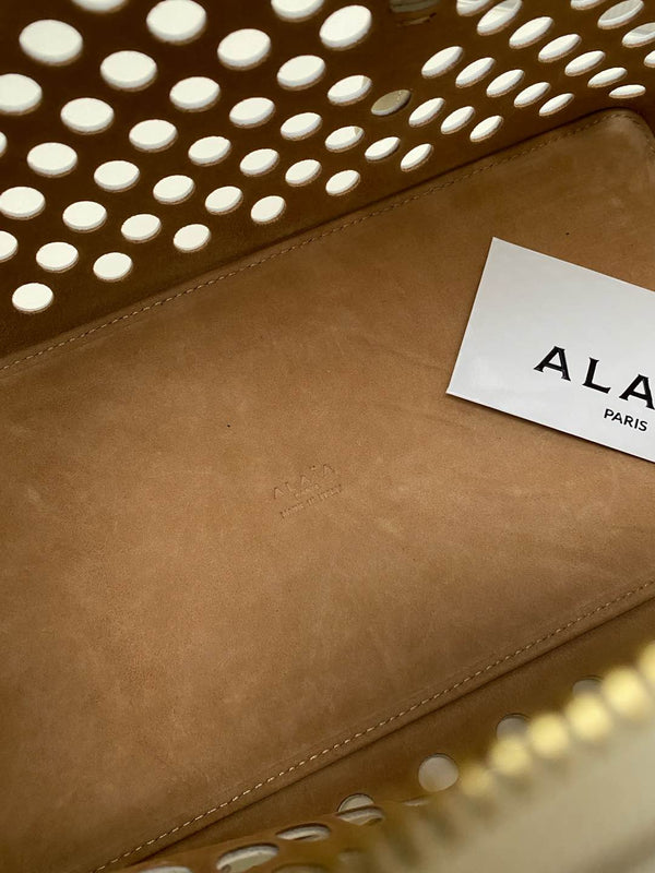 NEO MINA 32 BAG IN WHITE PERFORATED CALFSKIN