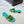 dway heeled slide 35 lime blue embroidered cotton