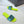 dway slide embroidered blue lime cotton
