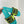 dway slide embroidered lime blue cotton