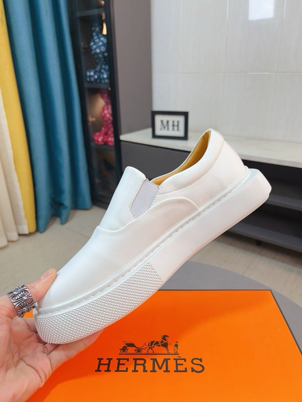 HM LANCE SLIP-ON SNEAKER WHITE CALFSKIN