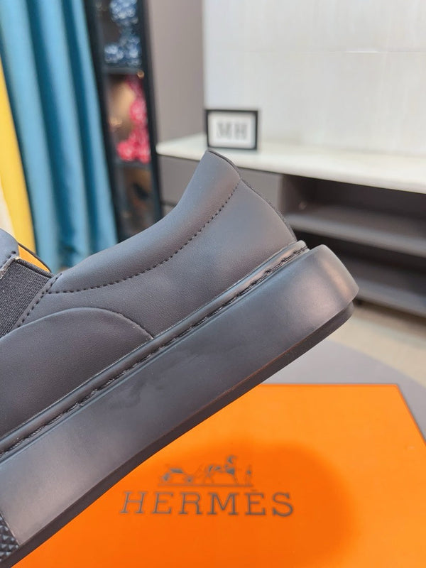 HM LANCE SLIP-ON SNEAKER BLACK CALFSKIN