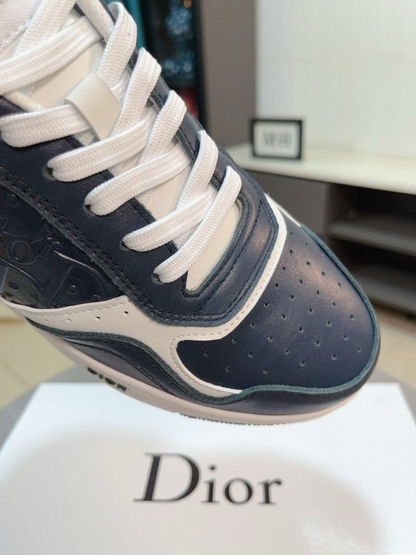 CD B27 LOW-TOP SNEAKER NAVY MONOGRAM CALFSKIN