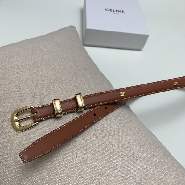 CEL 18mm Gold Belt Brown Cowhide 176689