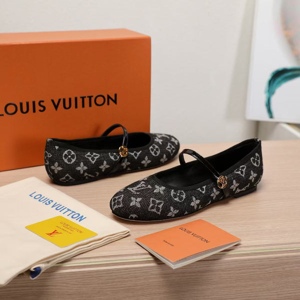 LV 25C Romy Flat Black Monogram Denim Fabric 218303