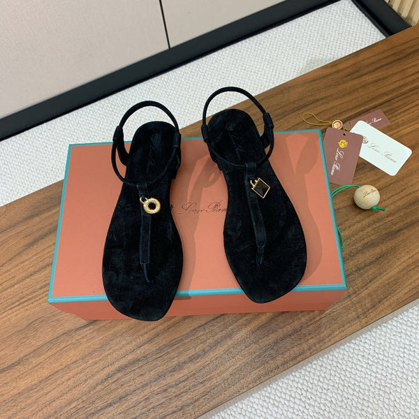 Mindil Sandal Black Seude