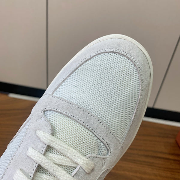 LP NEWPORT WALK SNEAKERS IN CAMOSCIO GRIGIO CHIARO