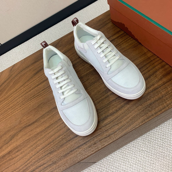 LP NEWPORT WALK SNEAKERS IN CAMOSCIO GRIGIO CHIARO