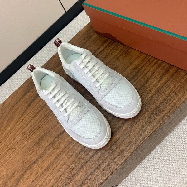 LP NEWPORT WALK SNEAKERS IN CAMOSCIO GRIGIO CHIARO