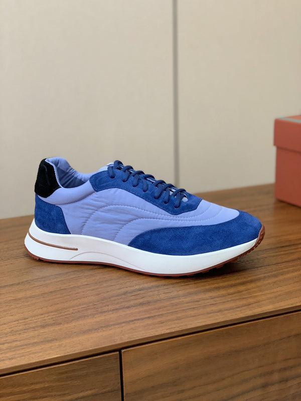 LP Week End Walk Sneaker In Could Blue Mix Blue Denim Fabric And Sudede  984386