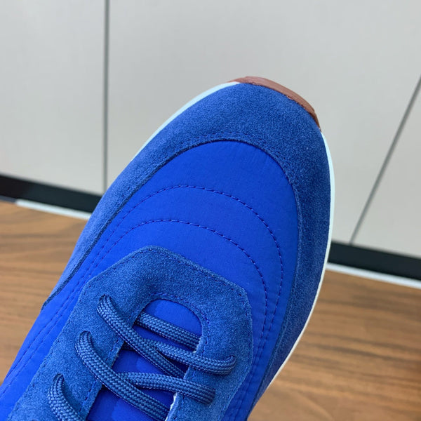 LP Week End Walk Sneaker In Blue Mix Dark Grey Denim Fabric And Sudede 984388