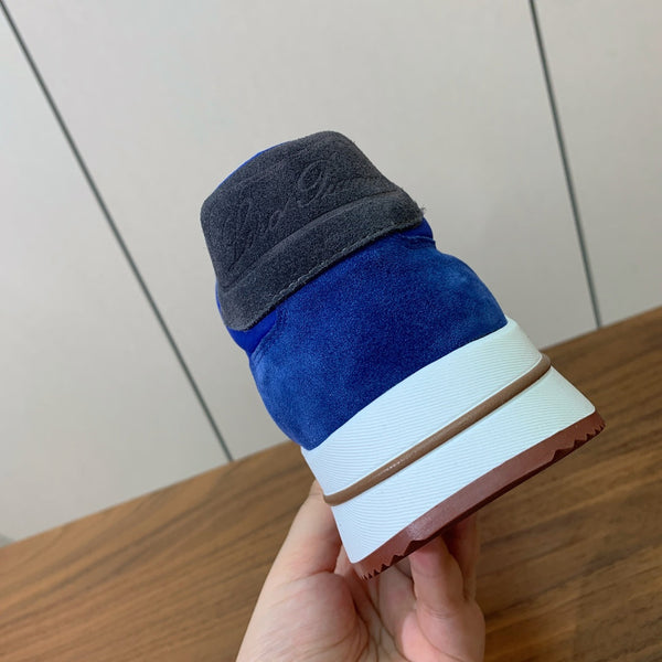 LP Week End Walk Sneaker In Blue Mix Dark Grey Denim Fabric And Sudede 984388