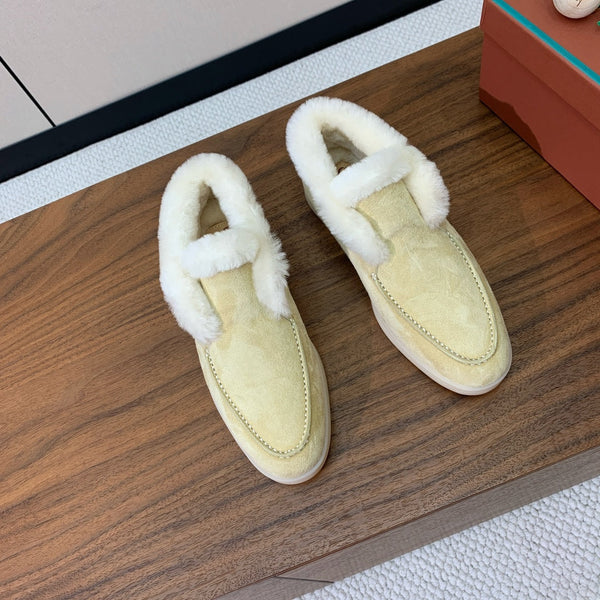 LP Open Walk Chukka Boot Light Lime Suede Lamb Fur