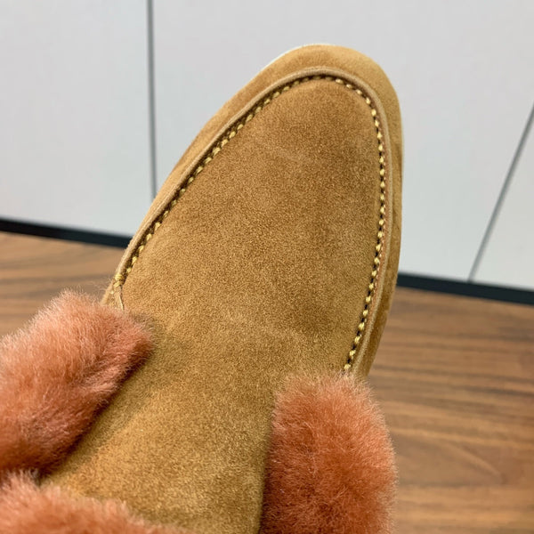 LP Open Walk Chukka Boot Brown Suede Lamb Fur