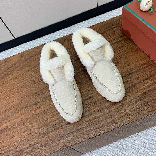 LP Open Walk Chukka Boot Cream Suede Lamb Fur