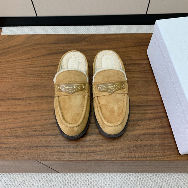 CD Dior Boy Mule Beige Suede Goatskin