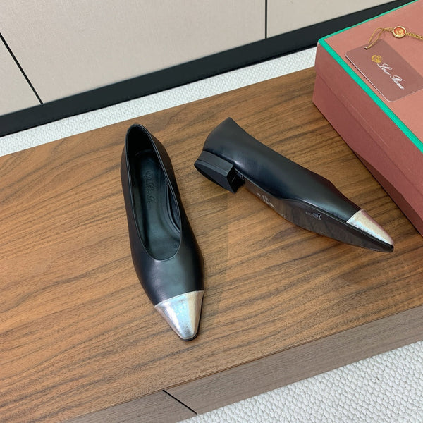 LP Rebecca Ballet Flats In Black Mix Silver Cowhide  984359