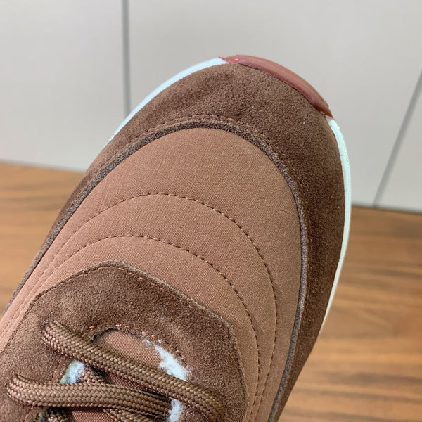 LP Week-end Walk Sneakers In Tawny Mix Earth Brown Denim With Wool Fleece Lining 984280