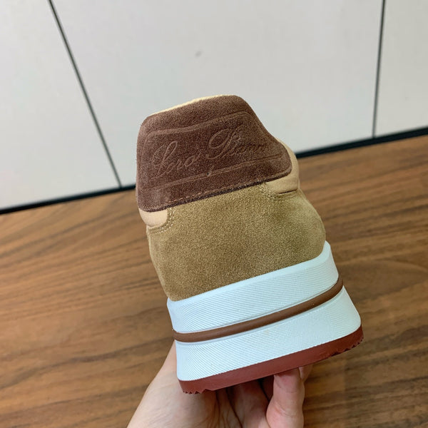 LP Week End Walk Sneaker In Dark Beige Mix Camel Denim Fabric And Sudede 984393