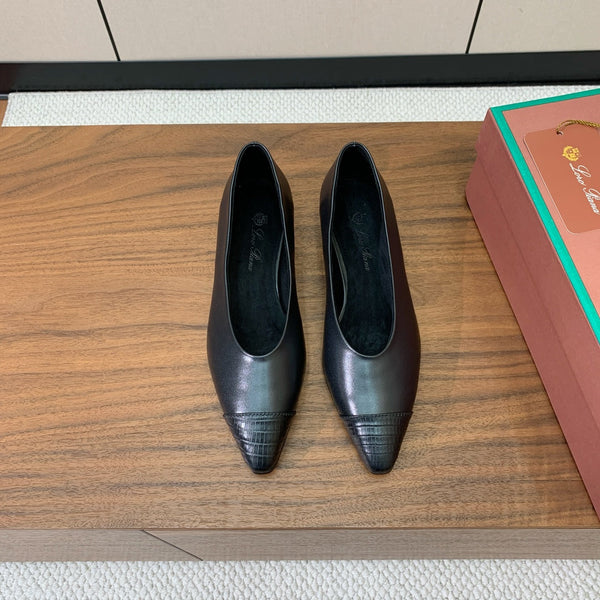 LP Rebecca Ballet Flats In Black Cowhide