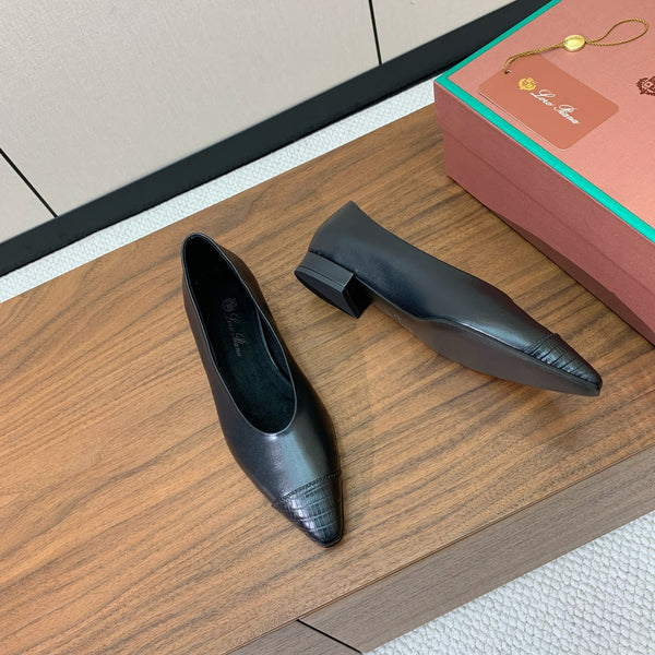 LP Rebecca Ballet Flats In Black Cowhide