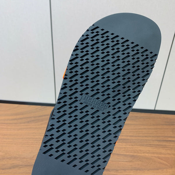 HM Kazimir Sandal Black Orange Frabic Calfskin 294012