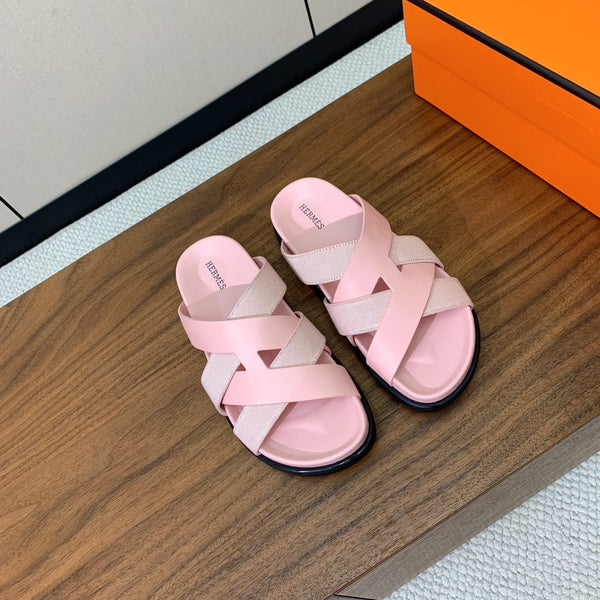 HM Kazimir Sandal Light Pink Farbic Calfskin 293985