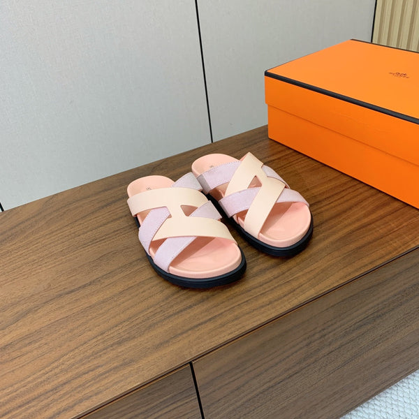 HM Kazimir Sandal Pale Pink Farbic Calfskin 293987