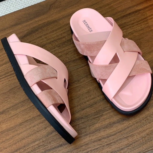 Sandalo HM Kazimir in pelle scamosciata rosa 293989