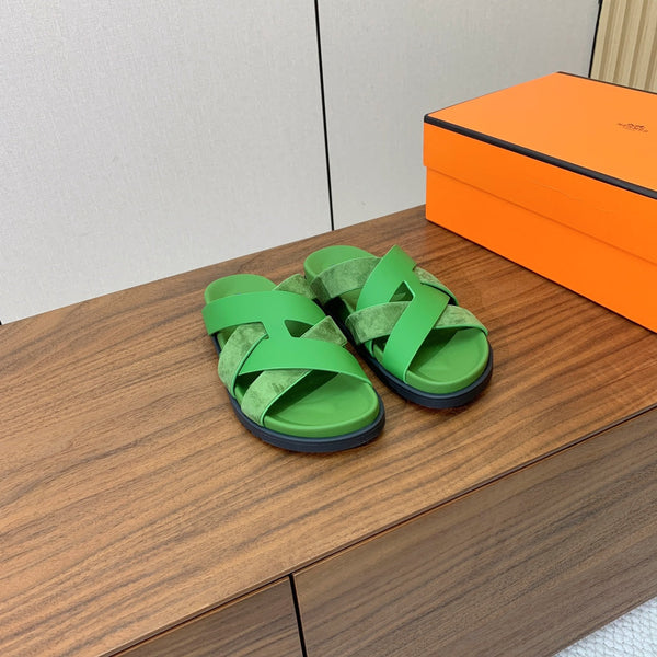 HM Kazimir Sandal Green Suede Calfskin 293990