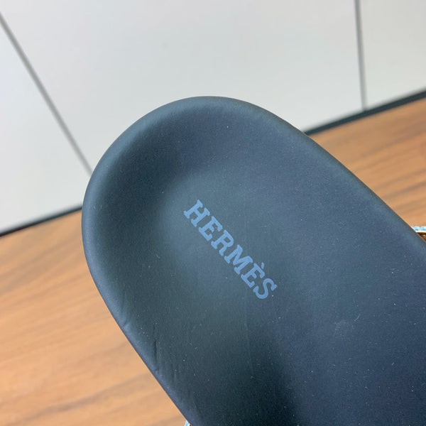 HM Jackson Sandal Denim Black Calfskin 294043