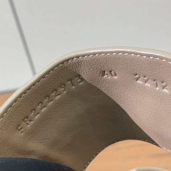 HM Jackson Sandal Beige Black Calfskin 294051